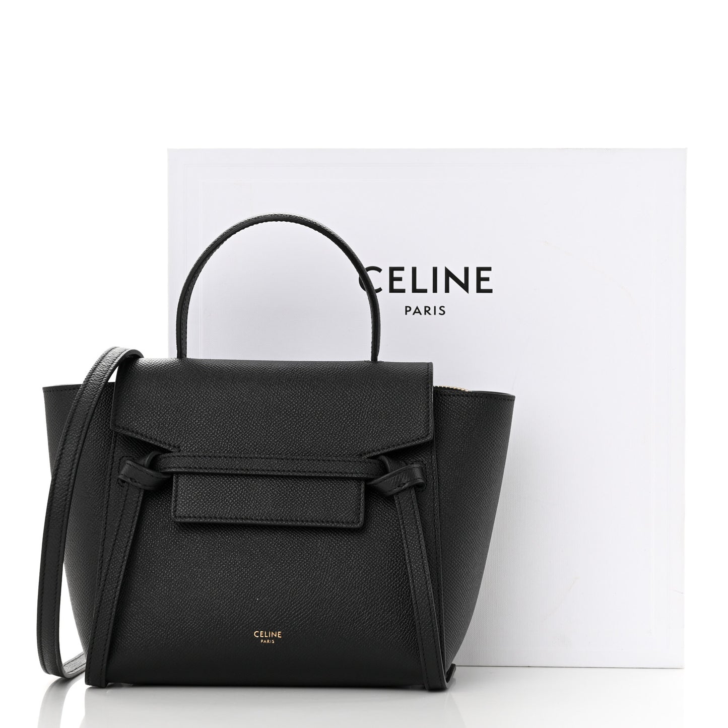 Grained Calfskin Nano Belt Bag Black