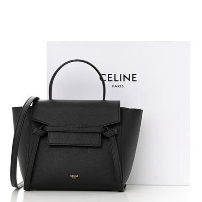 Celine Grained Calfskin Nano Belt Bag Black 11 of 11