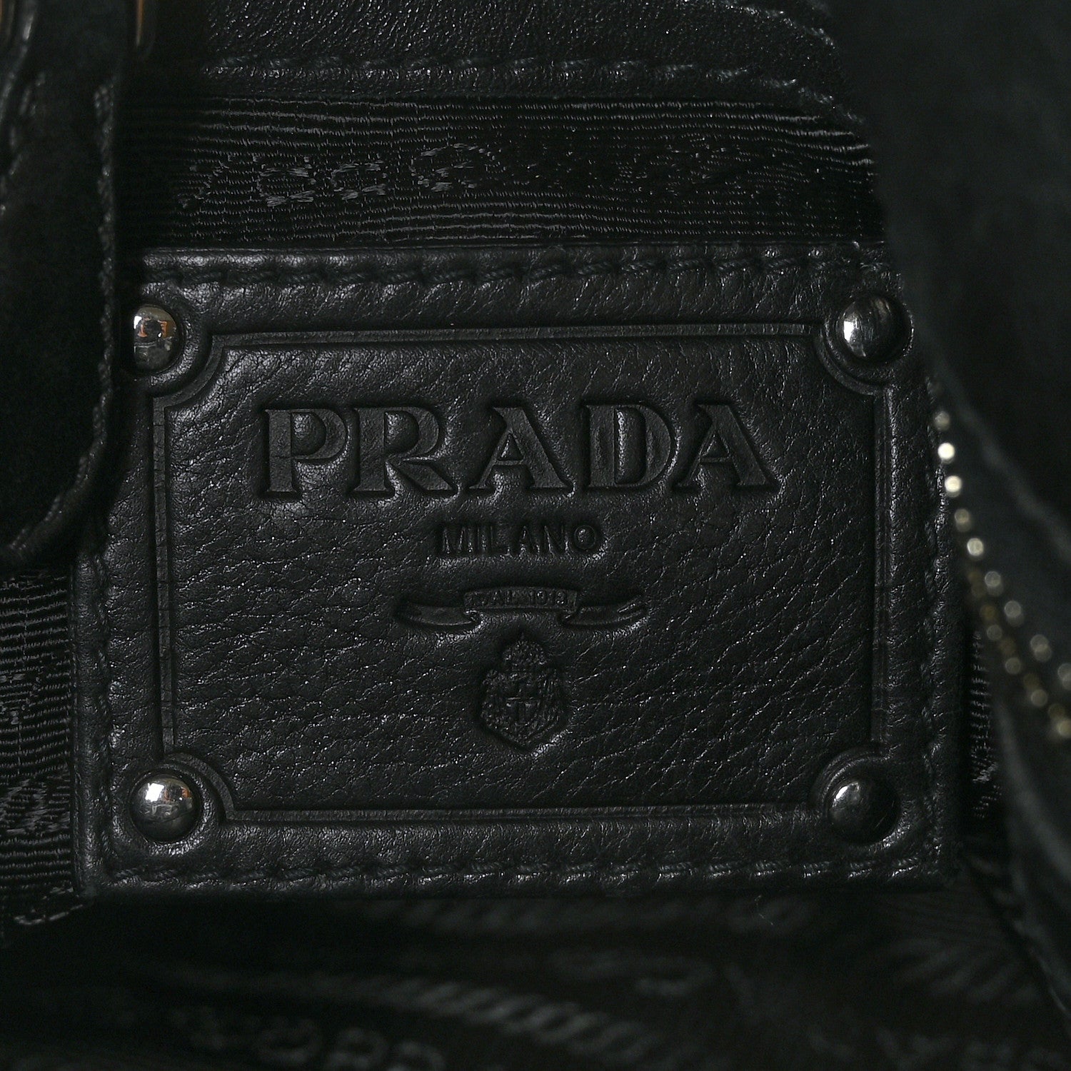 Prada Vitello Daino Shoulder Bag Black 5 of 7