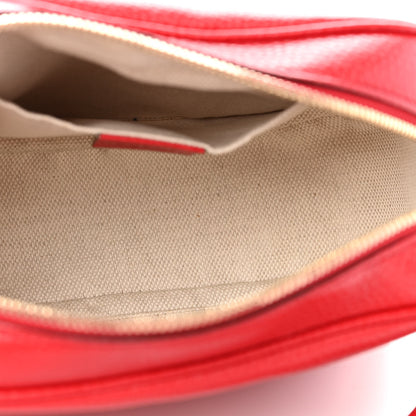 Gucci Pebbled Calfskin Small Soho Disco Bag Tabasco Red 5 of 11