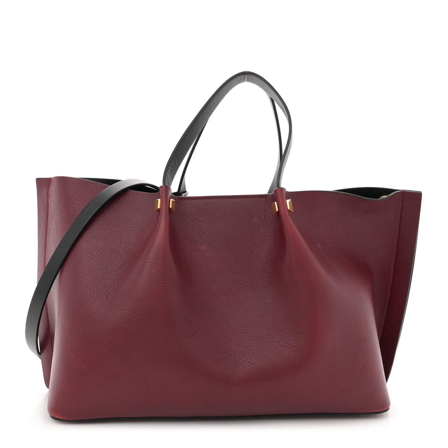 Valentino Garavani Grainy Calfskin Medium VLogo Escape Shopper Rubin 1 of 18