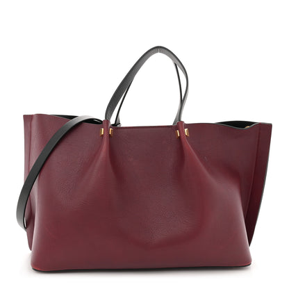 Valentino Garavani Grainy Calfskin Medium VLogo Escape Shopper Rubin 1 of 18
