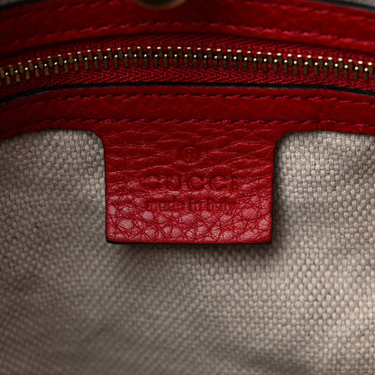 Gucci Pebbled Calfskin Medium Soho Chain Shoulder Bag Tabasco Red 6 of 17