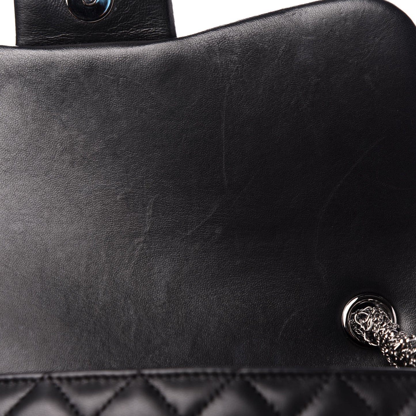 Lambskin Quilted Medium Westminster Pearl Flap Black