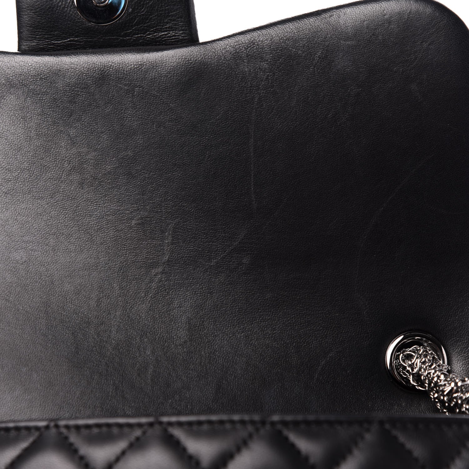 Chanel Lambskin Quilted Medium Westminster Pearl Flap Black 8 of 14