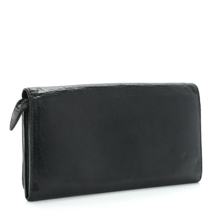 Balenciaga Agneau Classic Hardware Money Wallet Black 3 of 9