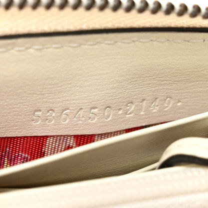 Gucci Calfskin Web Trapuntata GG Zip Around Wallet Off White 7 of 8