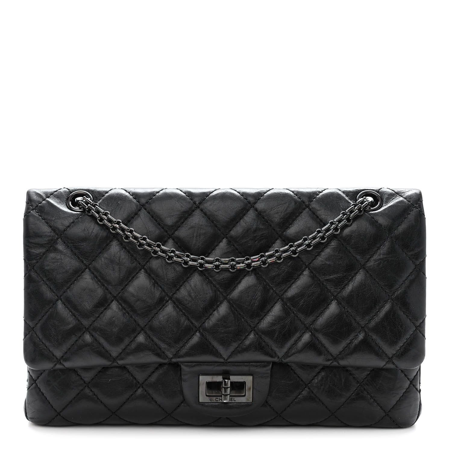 Chanel Aged Calfskin Quilted 2.55 Reissue 227 Flap So Black 1 of 10