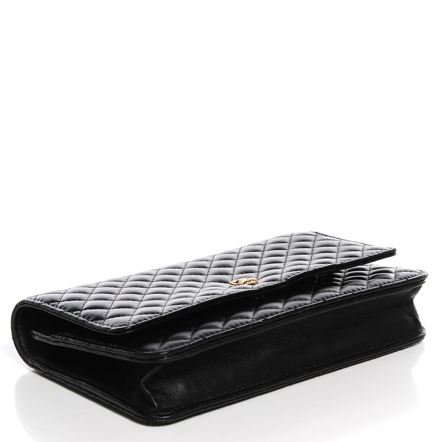 Chanel Lambskin Micro Quilted Wallet On Chain WOC Black 4 of 9