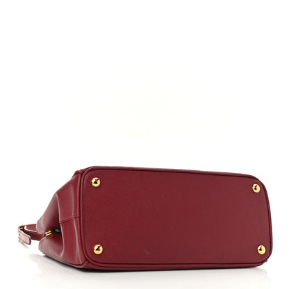 Prada Saffiano Small Galleria Double Zip Tote Cerise 3 of 8