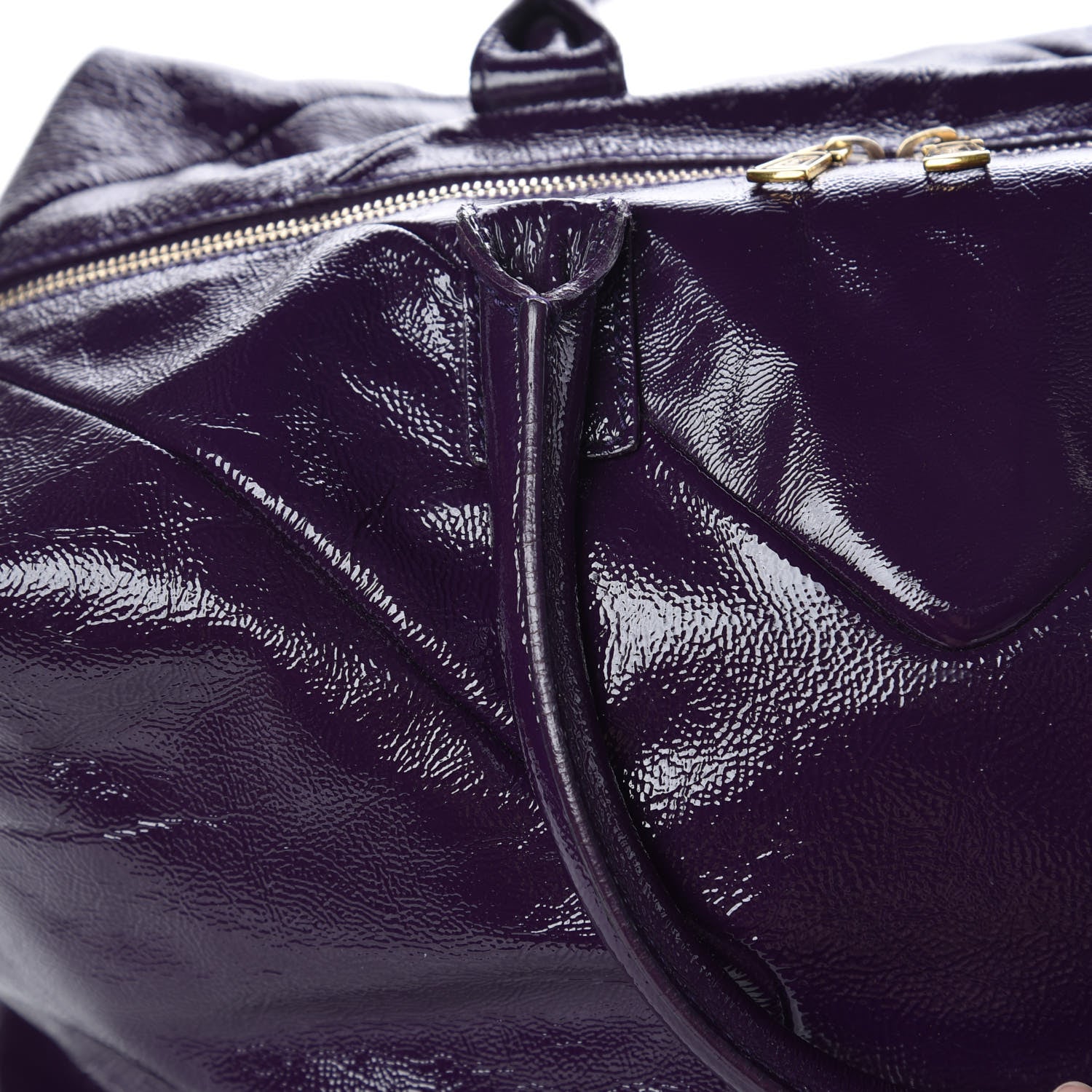 Saint Laurent Textured Patent Medium Easy Sac Purple 14 of 14