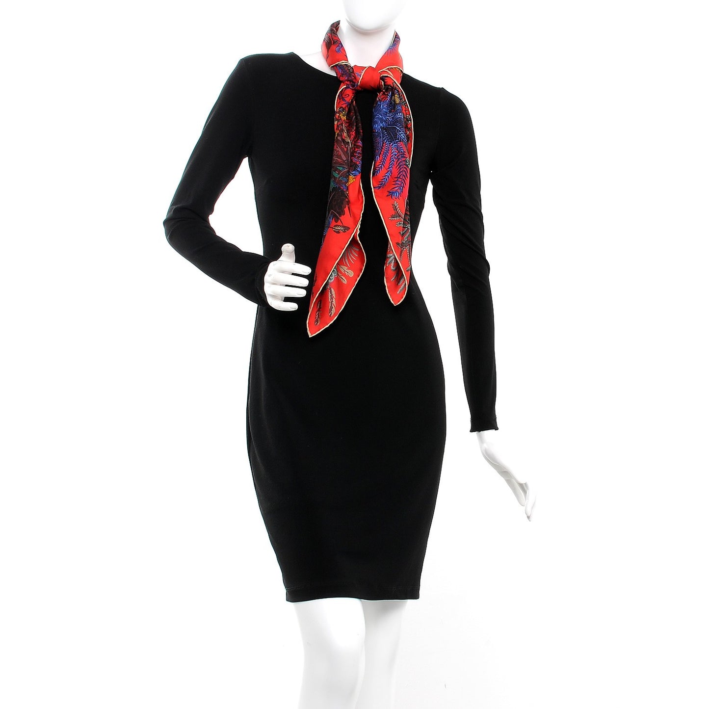 Silk Jardin A Sintra Scarf 90 Rouge Bleu Vert