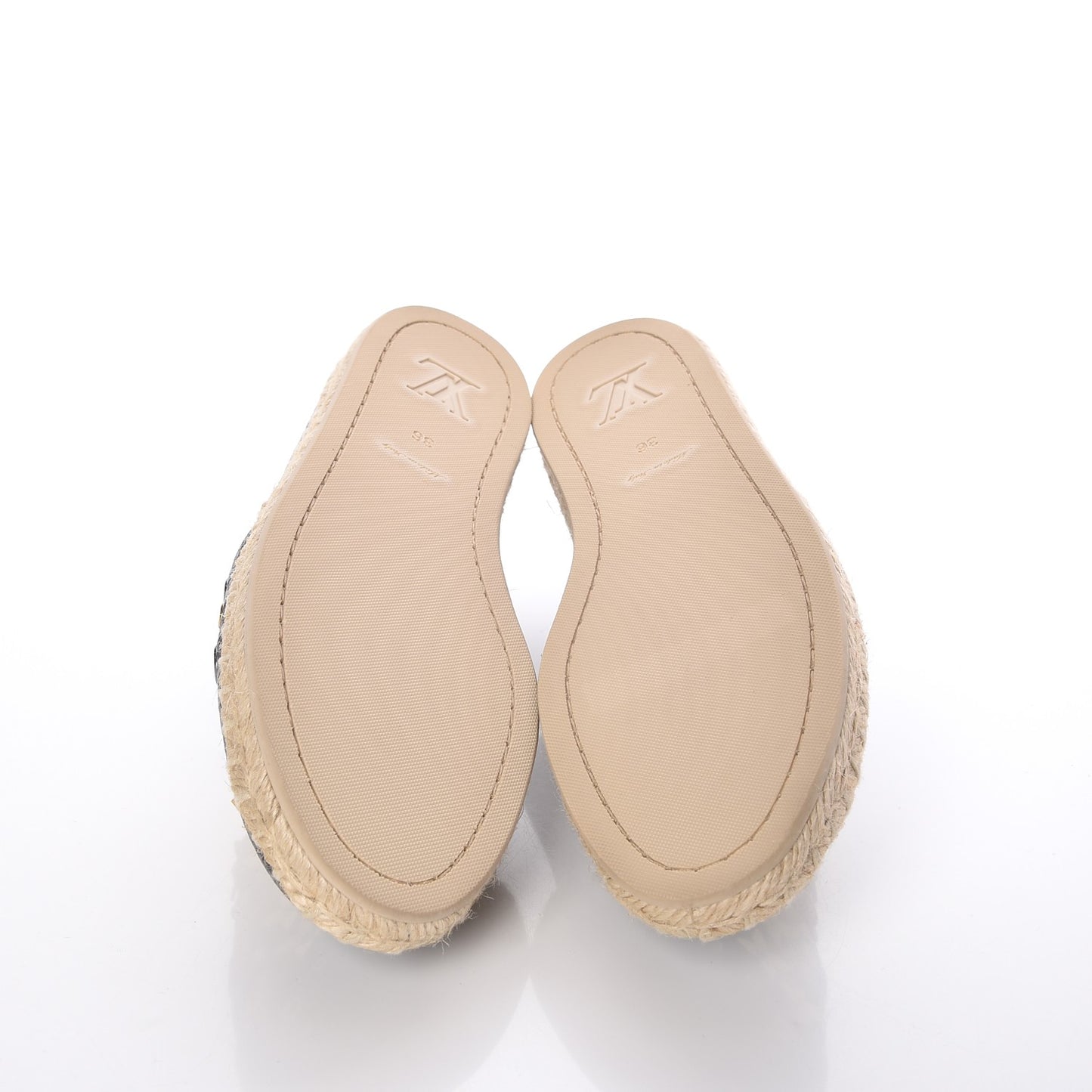 Calfskin Tropical Bloom Espadrille Flat 36 Black