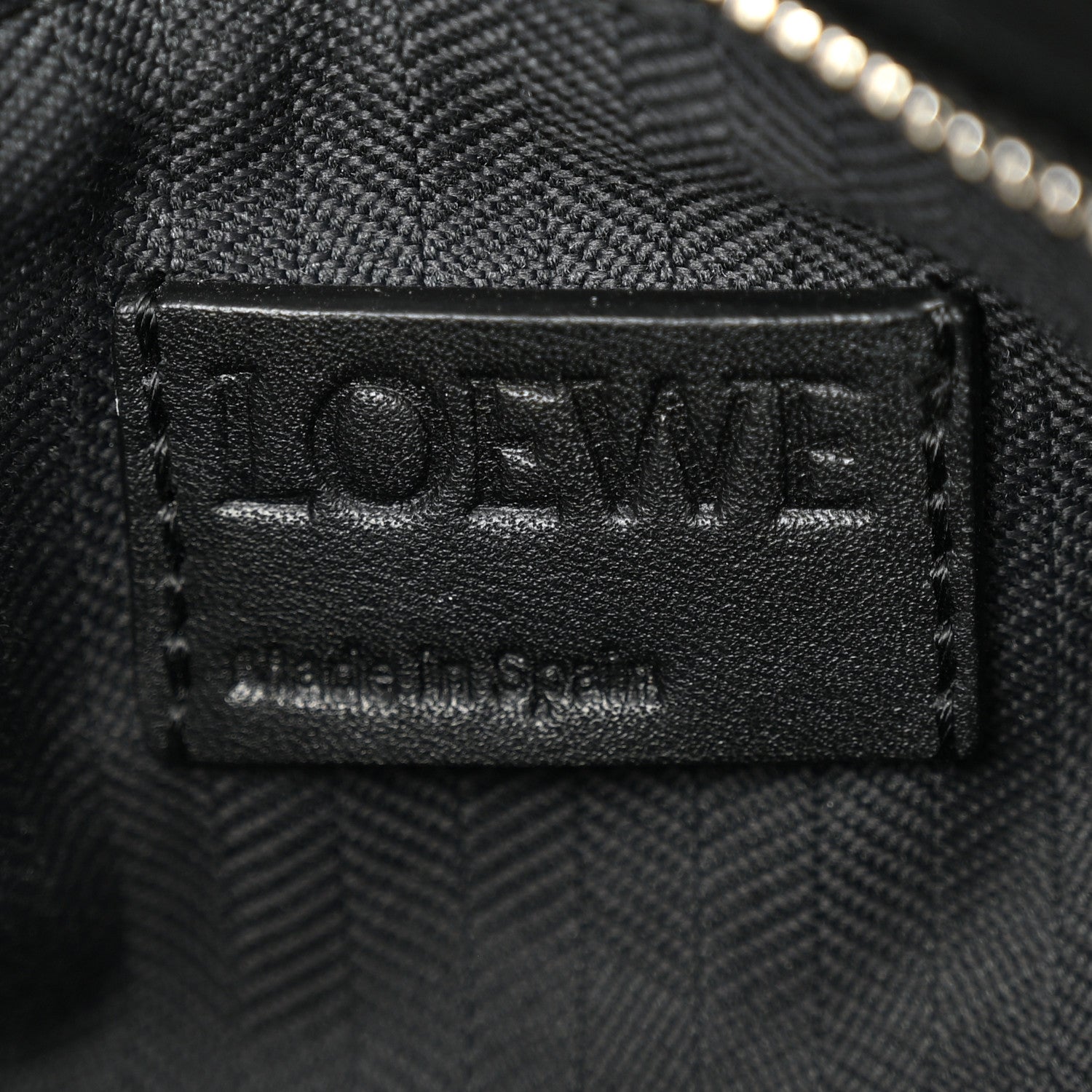 Loewe Diamond Embossed Calfskin Small Puzzle Bumbag Black 6 of 9