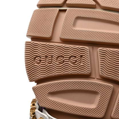 Gucci X SEGA Nylon Calfskin Suede Removable Crystals Womens Flashtrek Sneakers 36 Lavender Loess Shine Purple 8 of 10
