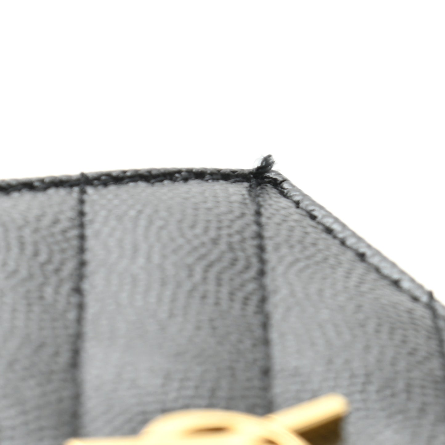 Grain De Poudre Matelasse Chevron Monogram Zipped Card Case Black