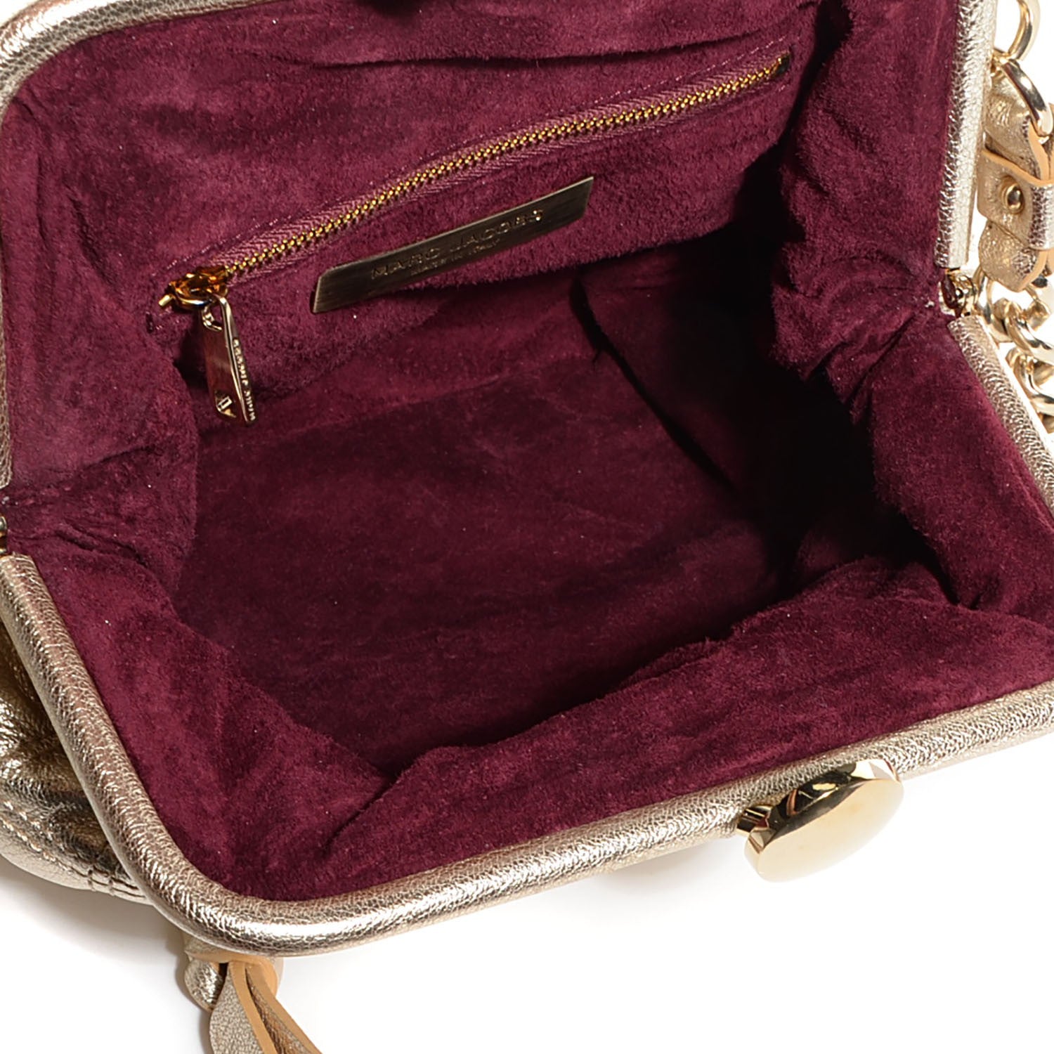 Marc Jacobs Leather Quilted Little Stam Gold 5 of 8