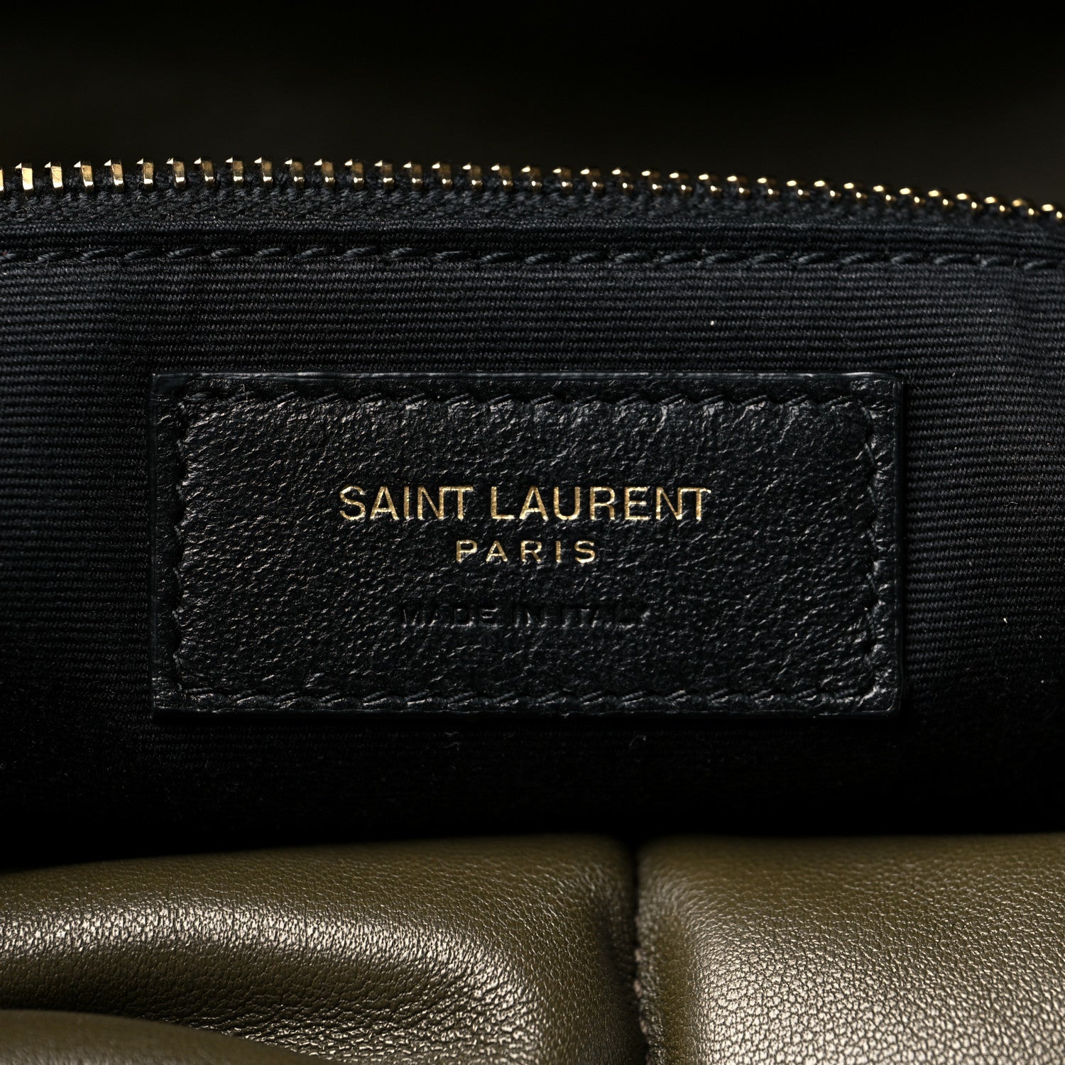Saint Laurent Lambskin Quilted Medium Loulou Puffer Monogram Chain Satchel Seaweed Green 6 of 8