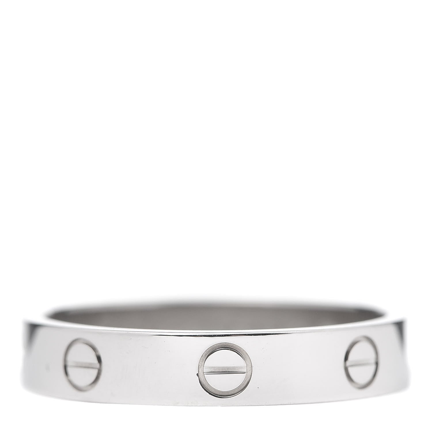 Cartier 18K White Gold 3.5mm LOVE Wedding Band Ring 59 8.75 1 of 5