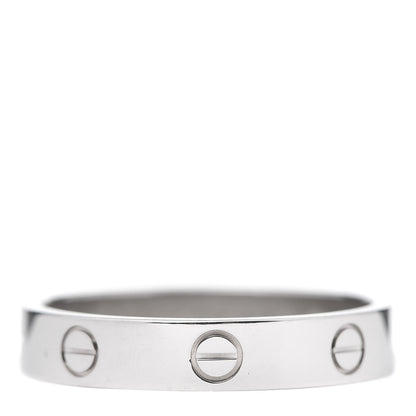 Cartier 18K White Gold 3.5mm LOVE Wedding Band Ring 59 8.75 1 of 5