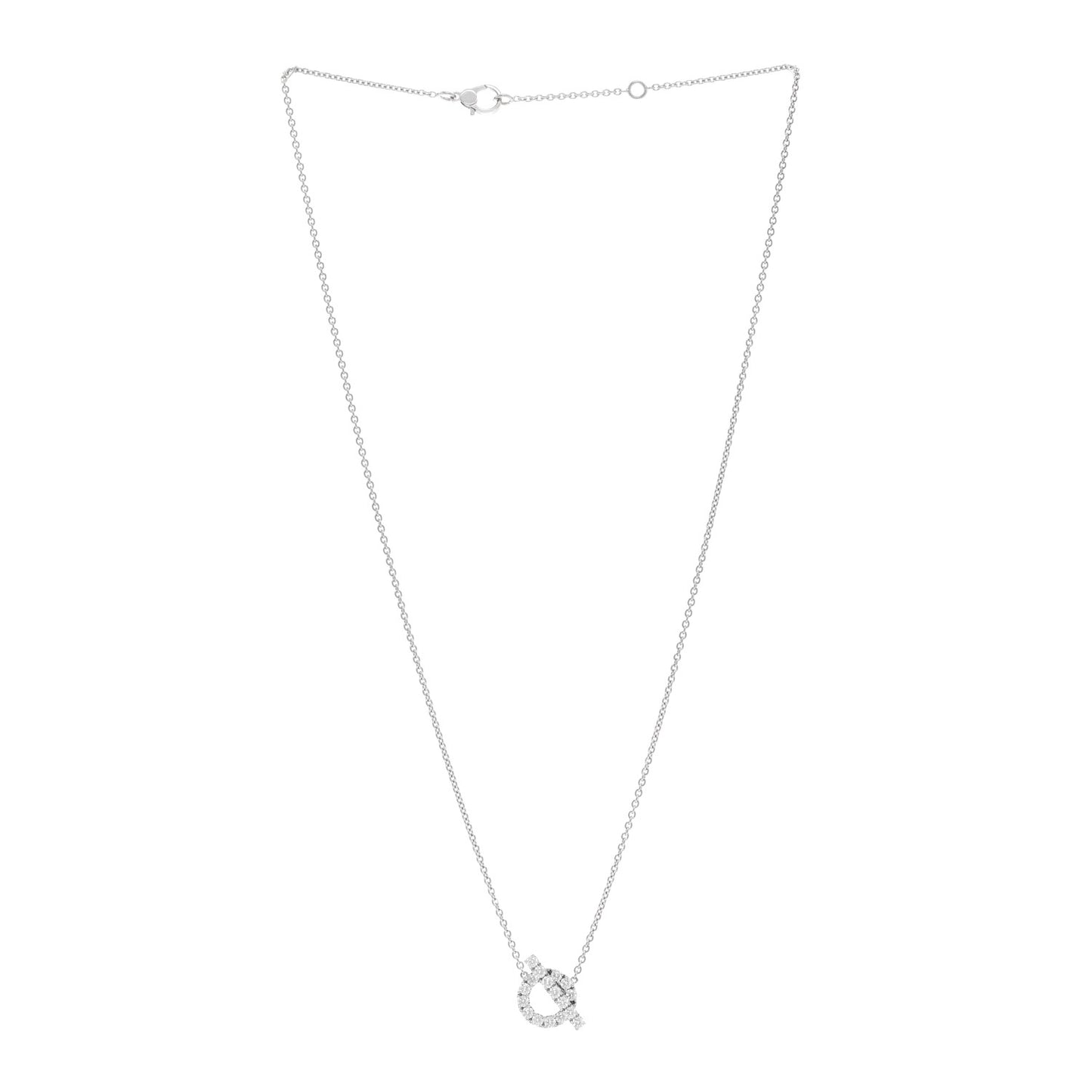 18K White Gold Diamond Finesse Pendant Necklace
