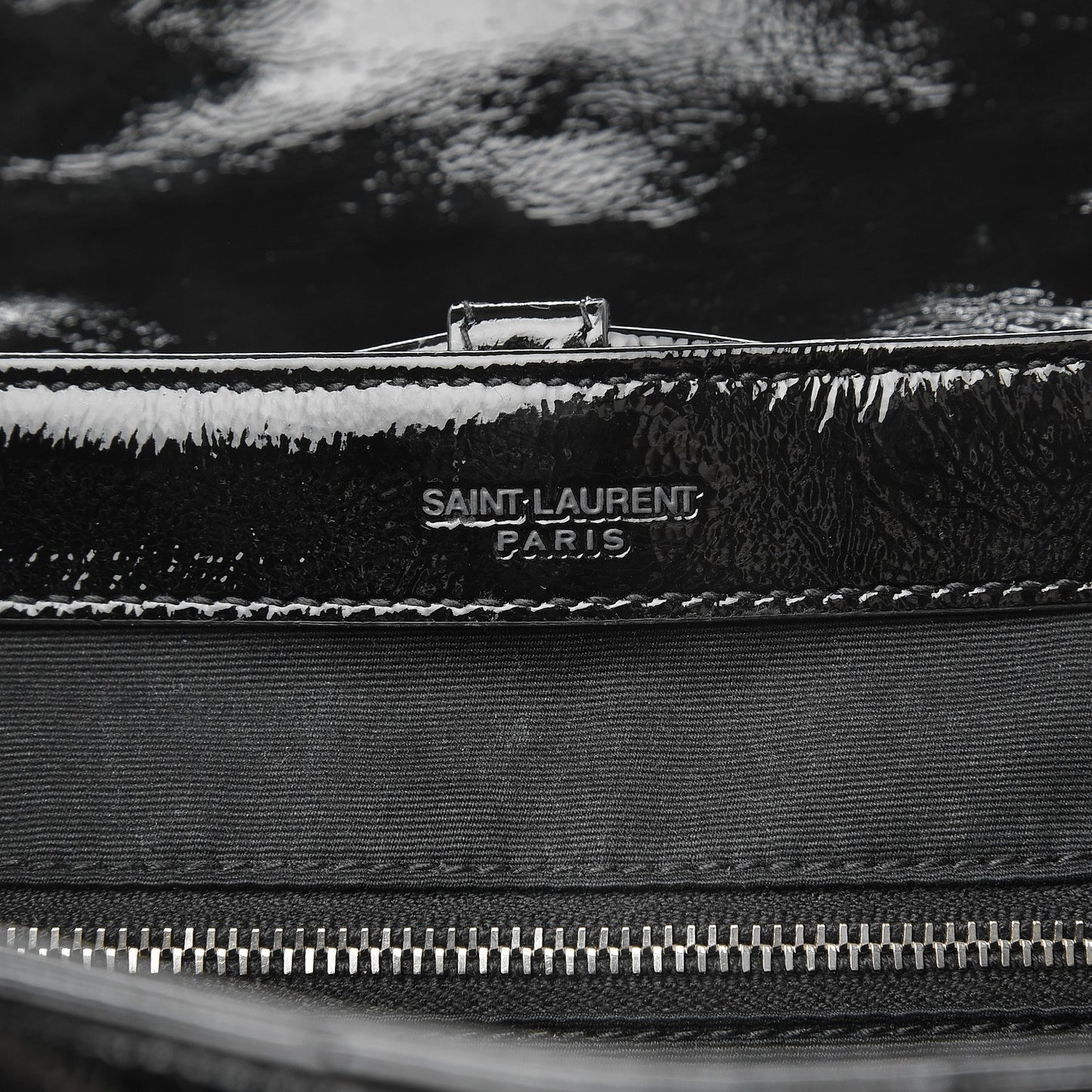 Patent Y Quilted Monogram Small Loulou Backpack Black