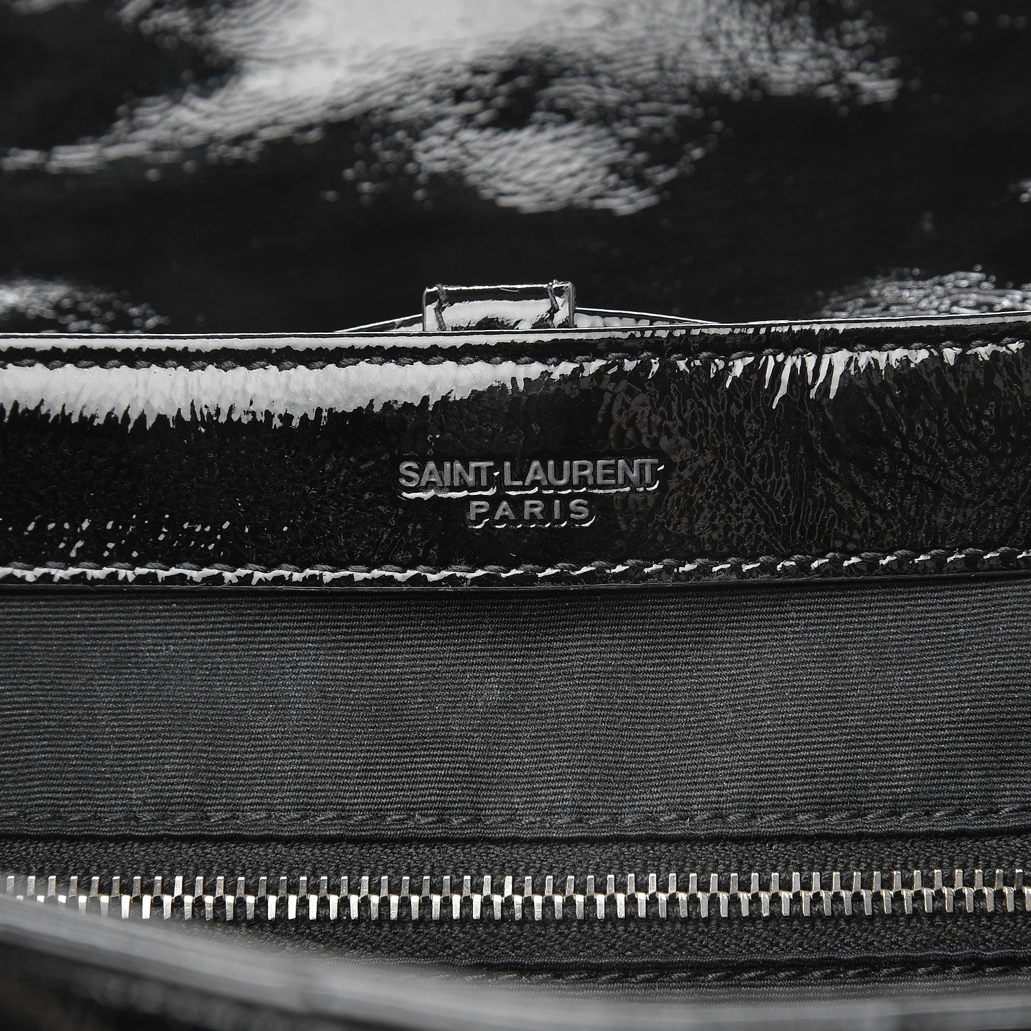 Saint Laurent Patent Y Quilted Monogram Small Loulou Backpack Black 6 of 7