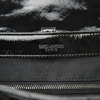 Saint Laurent Patent Y Quilted Monogram Small Loulou Backpack Black 6 of 7