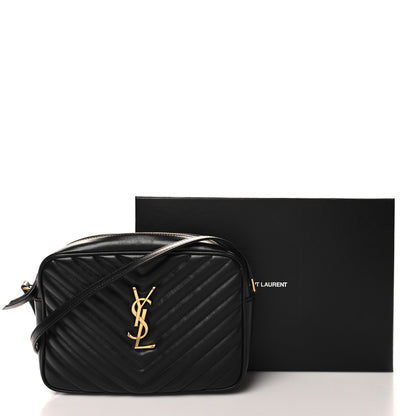 Saint Laurent Calfskin Matelasse Monogram Lou Camera Bag Black 11 of 11