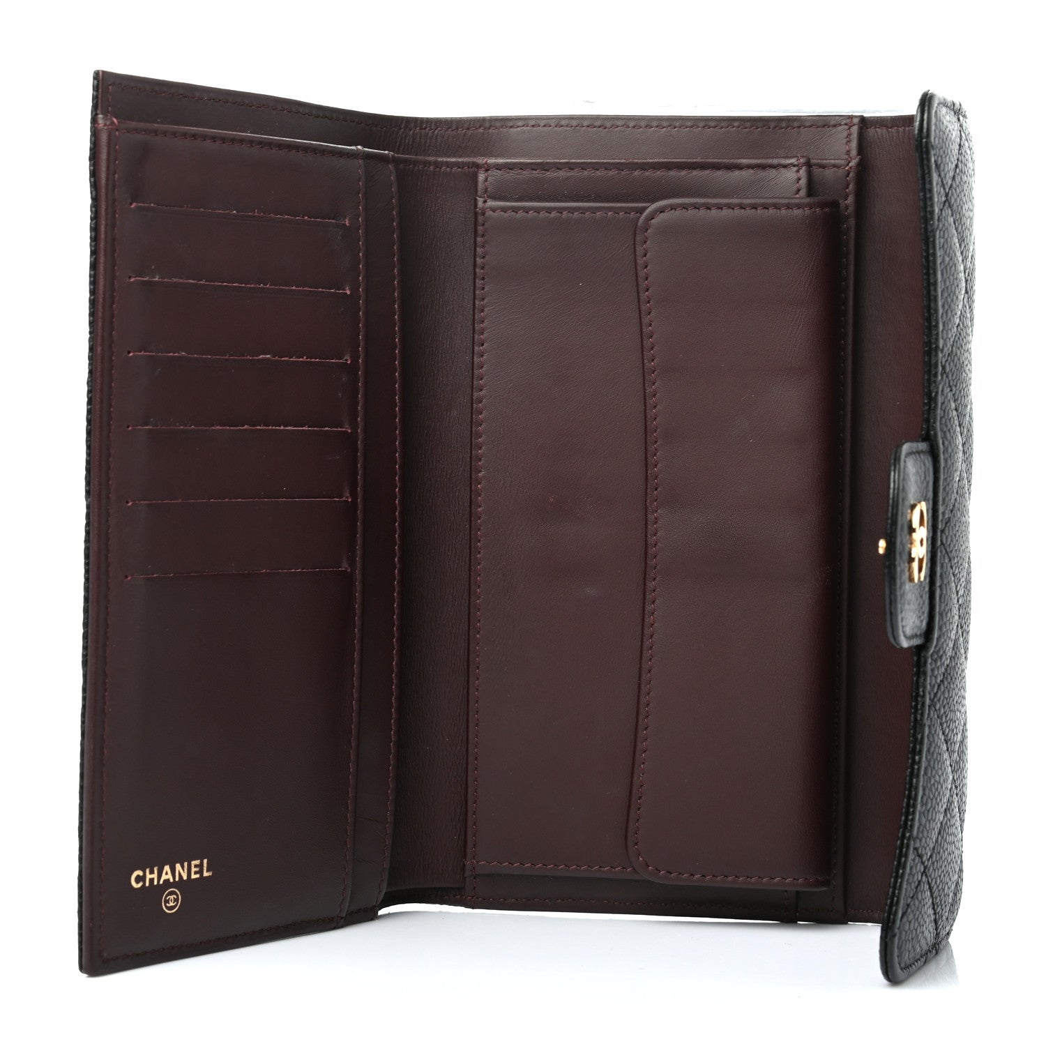 Chanel Caviar Quilted Large Flap Wallet Black 5 of 7