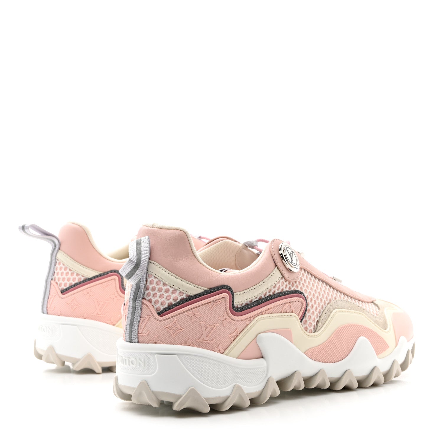 Louis Vuitton Technical Fabric LV Rush Sneakers 38 Pink 4 of 9