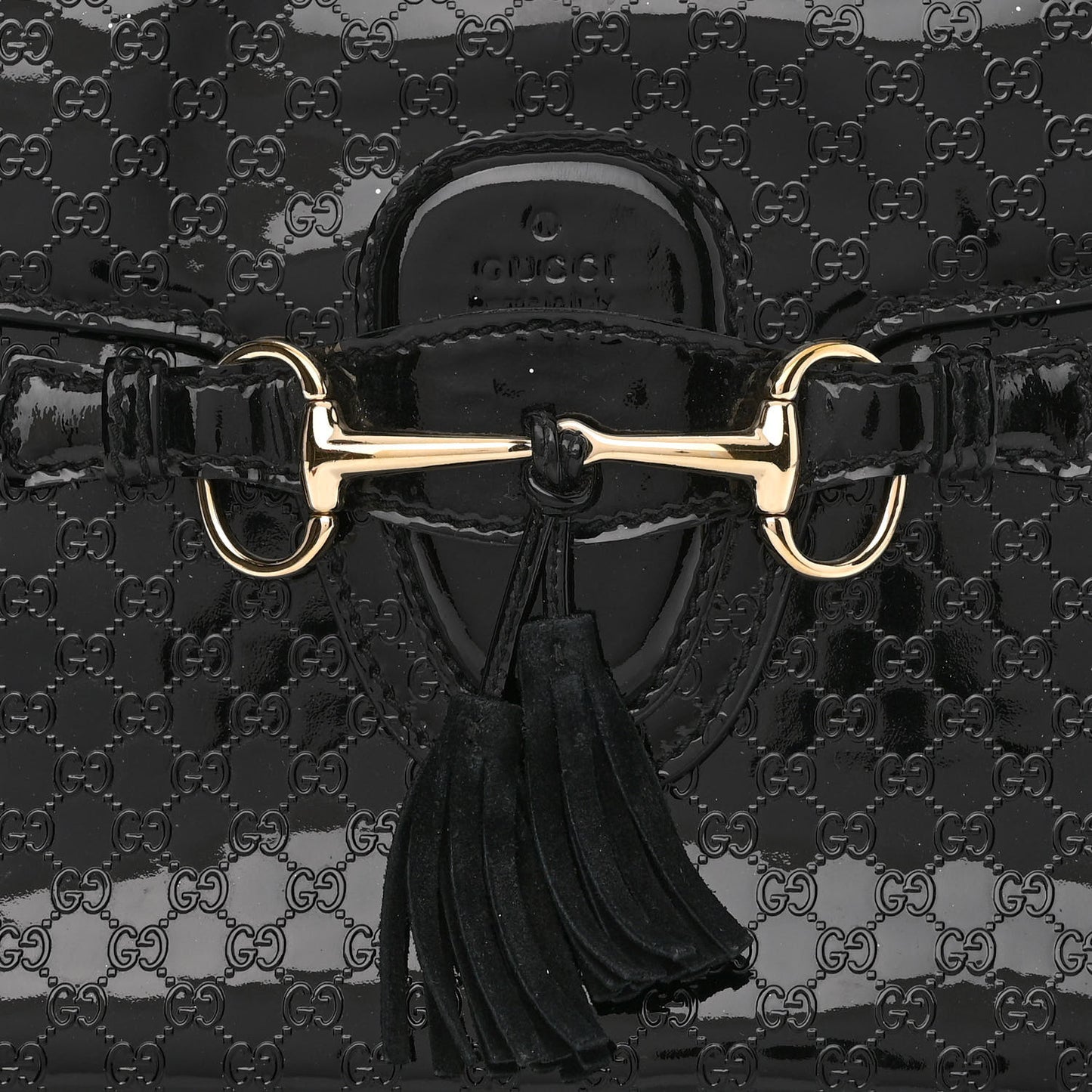 Shine Guccissima Medium Emily Chain Shoulder Bag Black