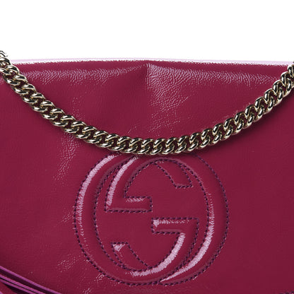Gucci Patent Medium Soho Flap Crossbody Bright Bougainvillea 11 of 11