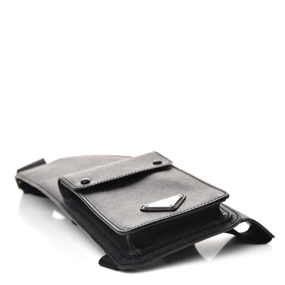Prada Saffiano City Calfskin Travel Crossbody Bag Black 5 of 11