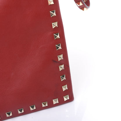 Valentino Garavani Vitello Large Rockstud Zip Wristlet Pouch Rosso Valentino 9 of 9