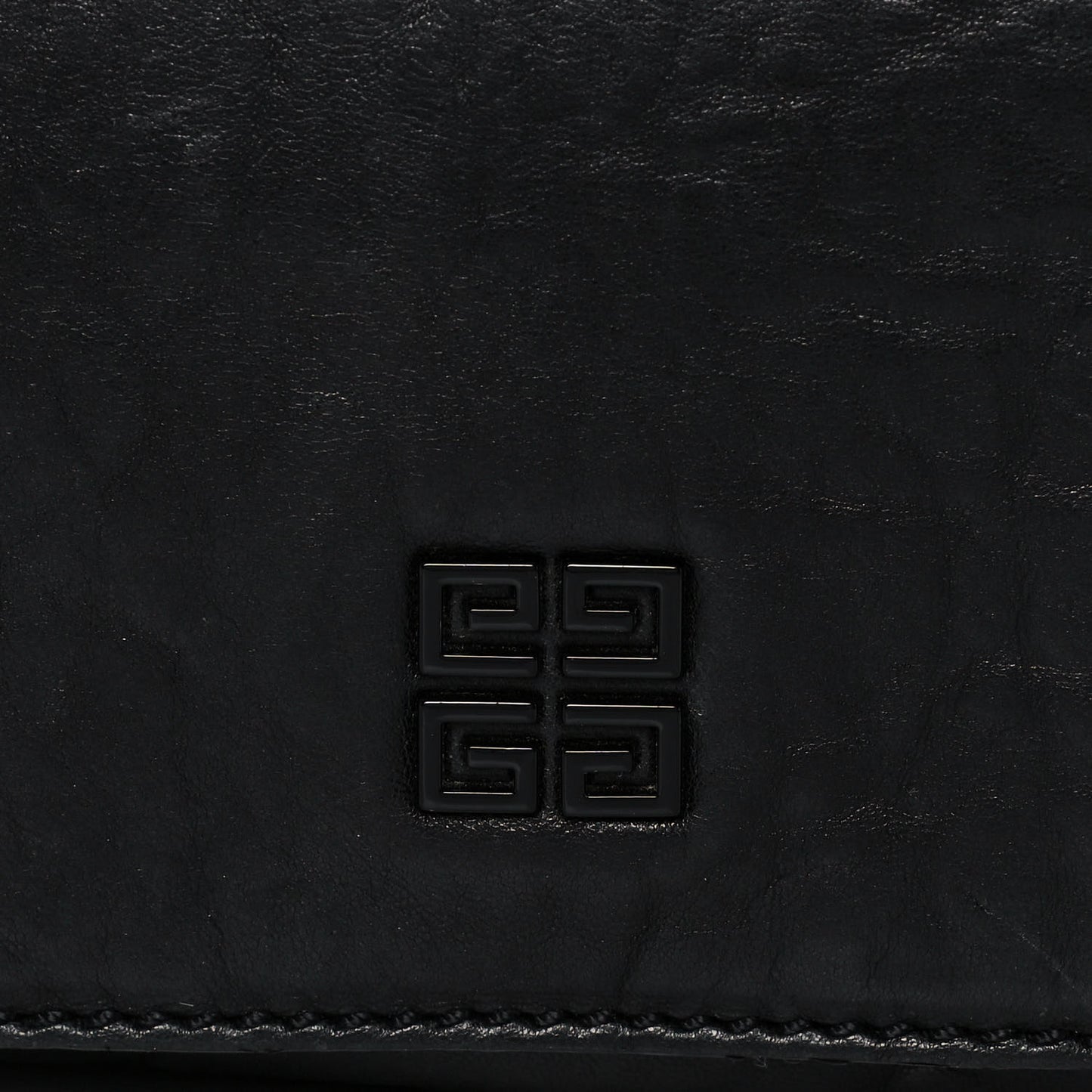 Pebbled Lambskin Melancholia Shoulder Bag Black
