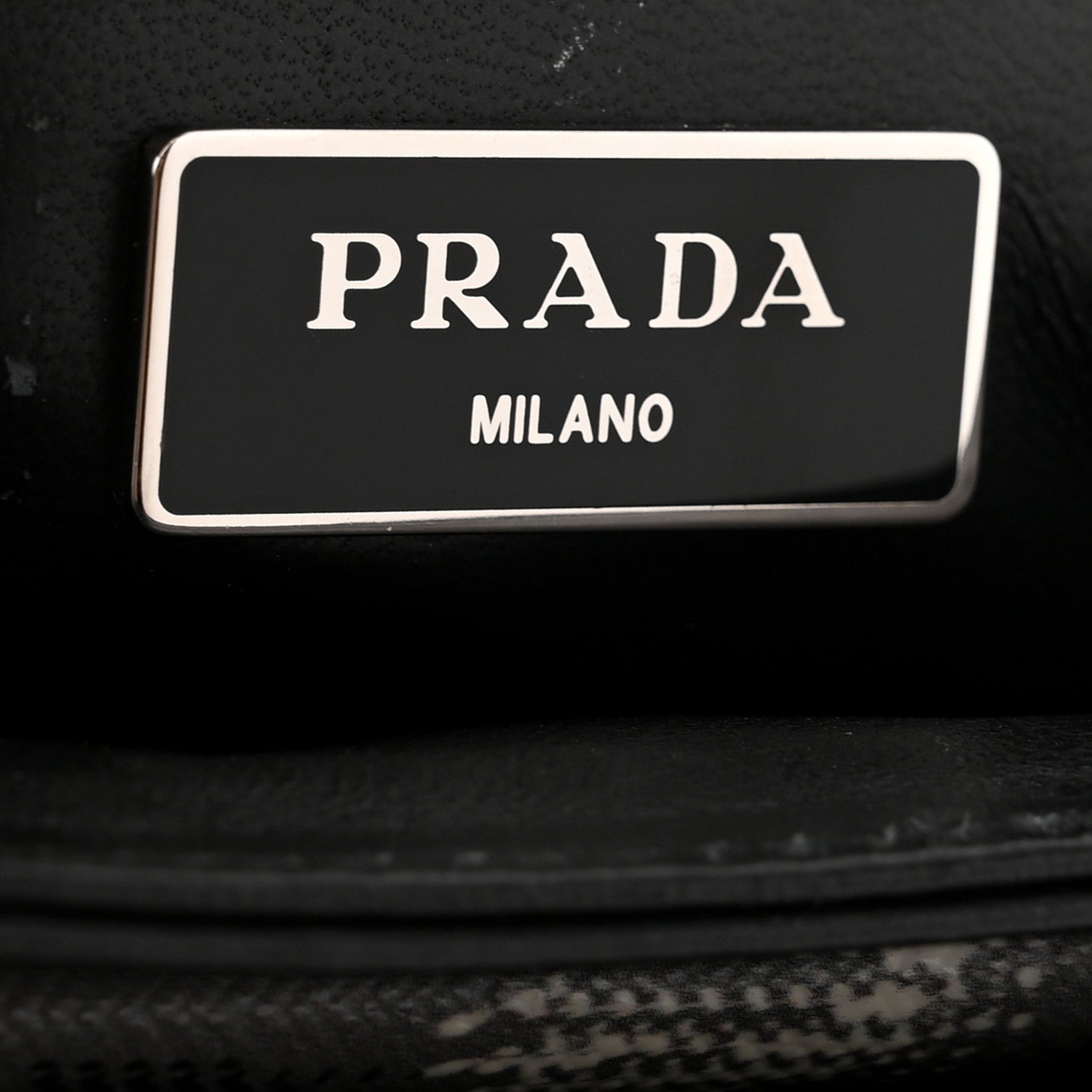 Prada Saffiano Molecule Print Top Handle Flap Bag Ematite 8 of 14