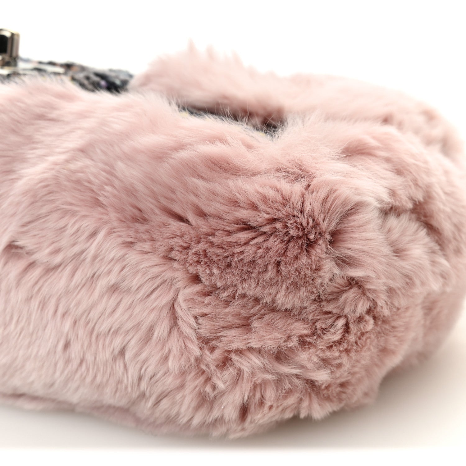 Chanel Rabbit Fur Tweed Small Fantasy Flap Pink 10 of 10