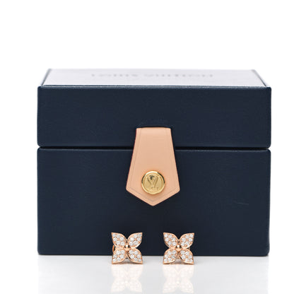 Louis Vuitton 18K Pink Gold Diamond Star Blossom Stud Earrings 5 of 5