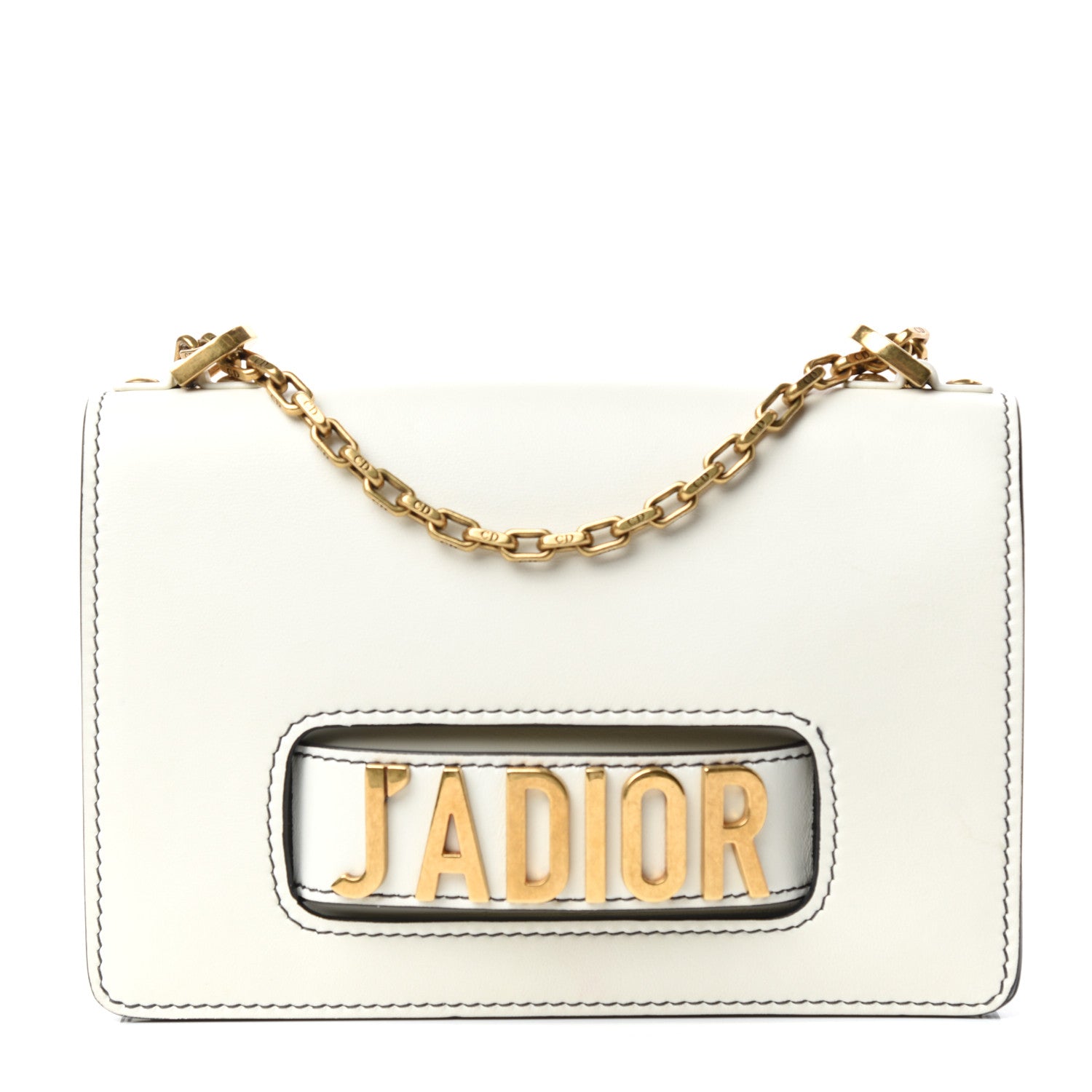 Christian Dior Calfskin J'Adior Chain Flap Bag Off White 1 of 9