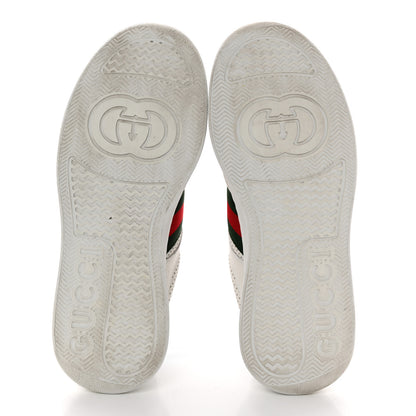 Gucci Calfskin Web Mens Ace Sneakers 9 White Blue 6 of 16