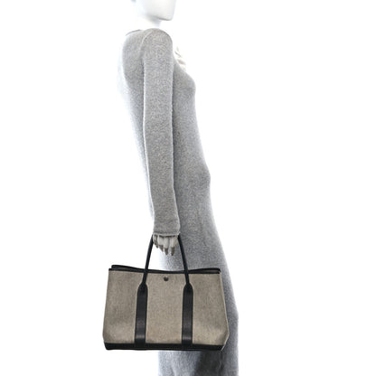 Hermes Buffle Skipper Toile Garden Party 36 MM Tote Black 2 of 10