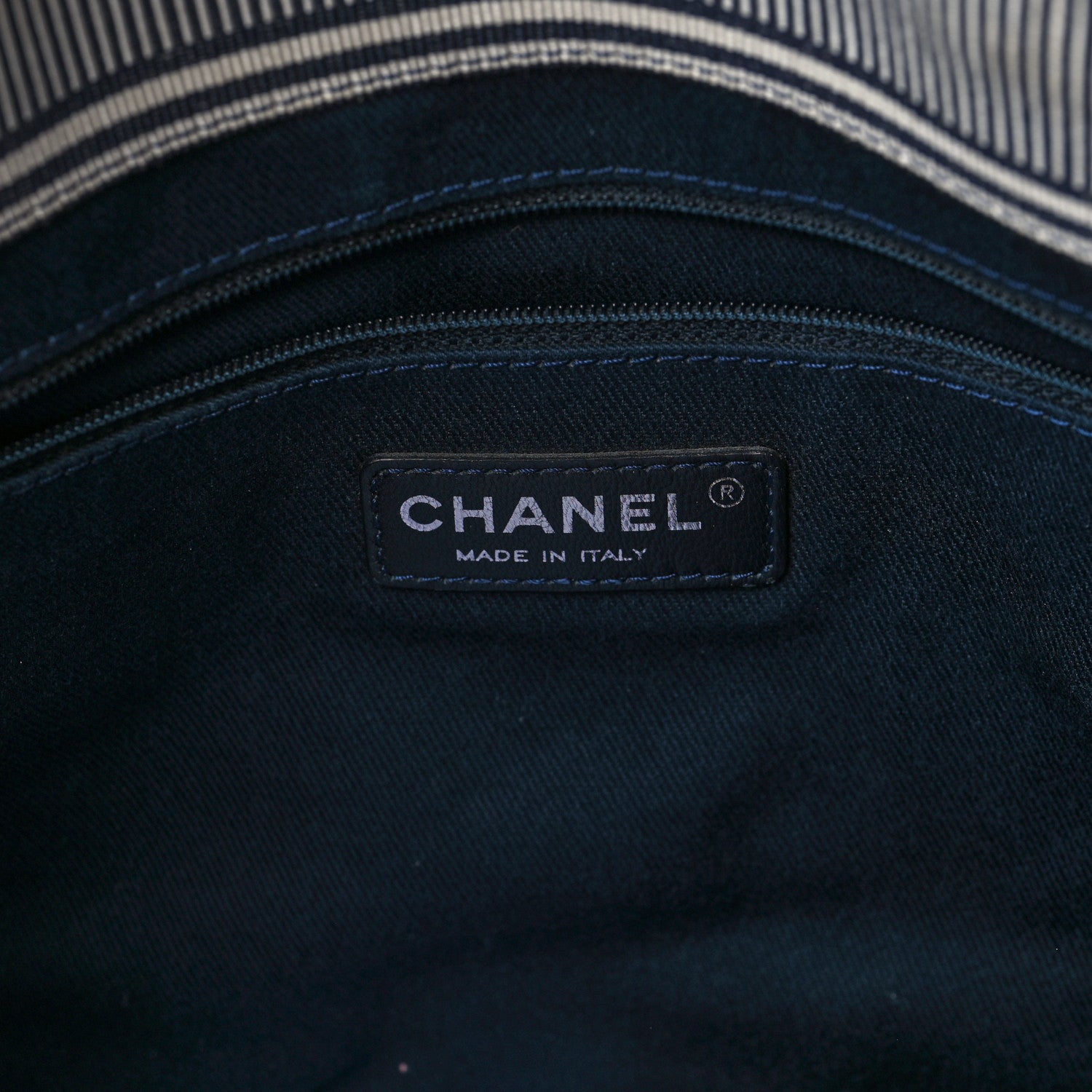 Chanel Denim Shopping Tote Blue 5 of 7