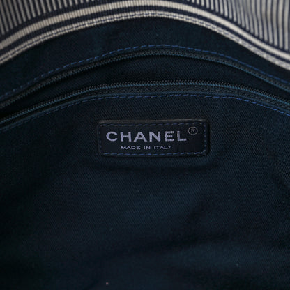 Chanel Denim Shopping Tote Blue 5 of 7