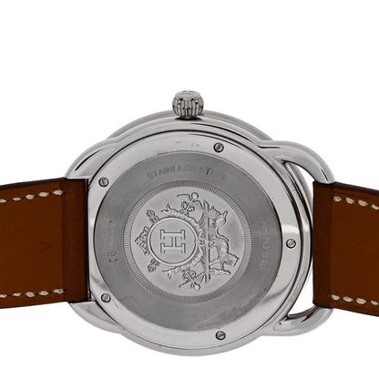 Hermes Stainless Steel Barenia 40mm Arceau Quartz Watch Fauve 4 of 5