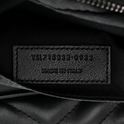 Saint Laurent Calfskin Matelasse Monogram Monochrome Lou Camera Bag Black 7 of 11