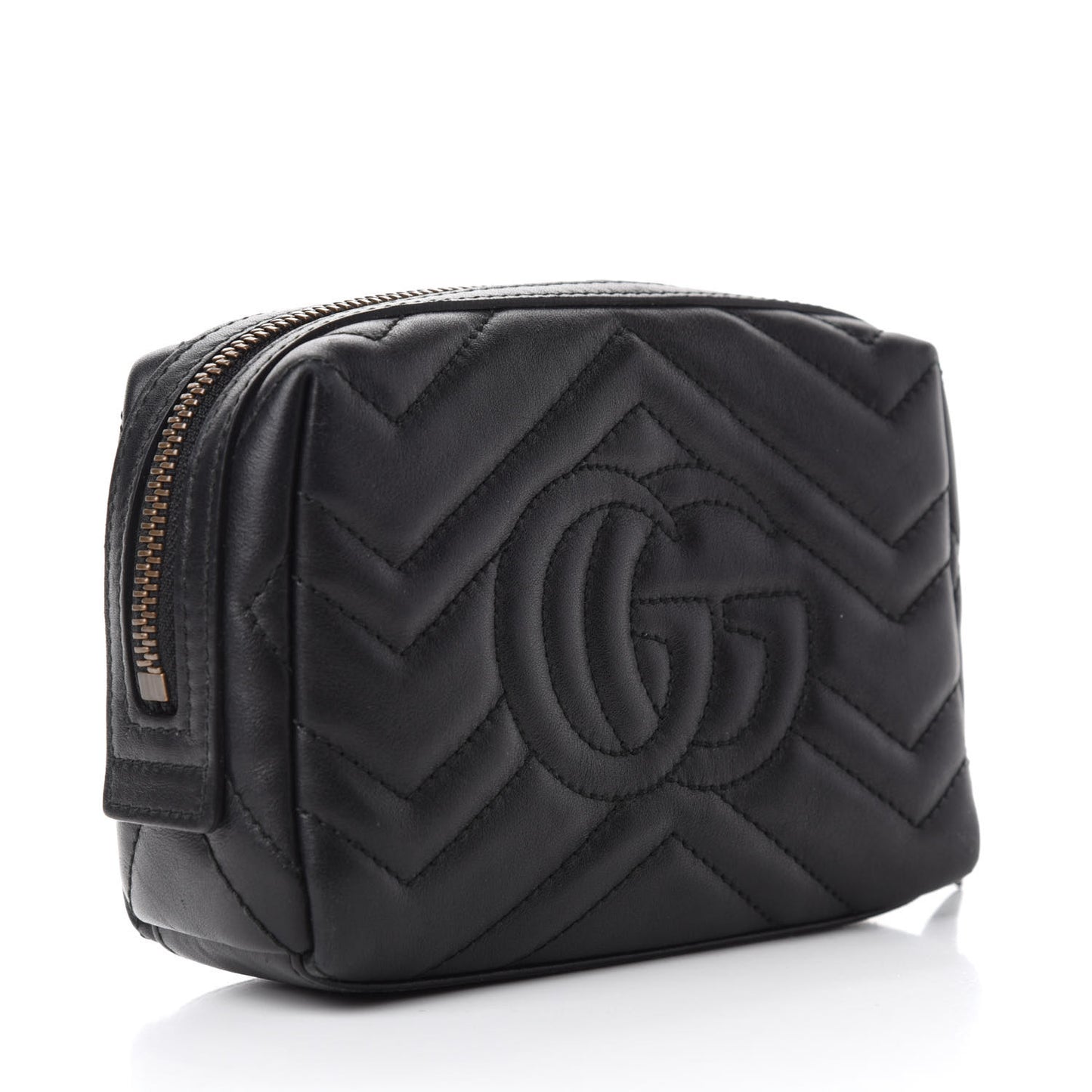 Calfskin Matelasse GG Marmont Cosmetic Case Black