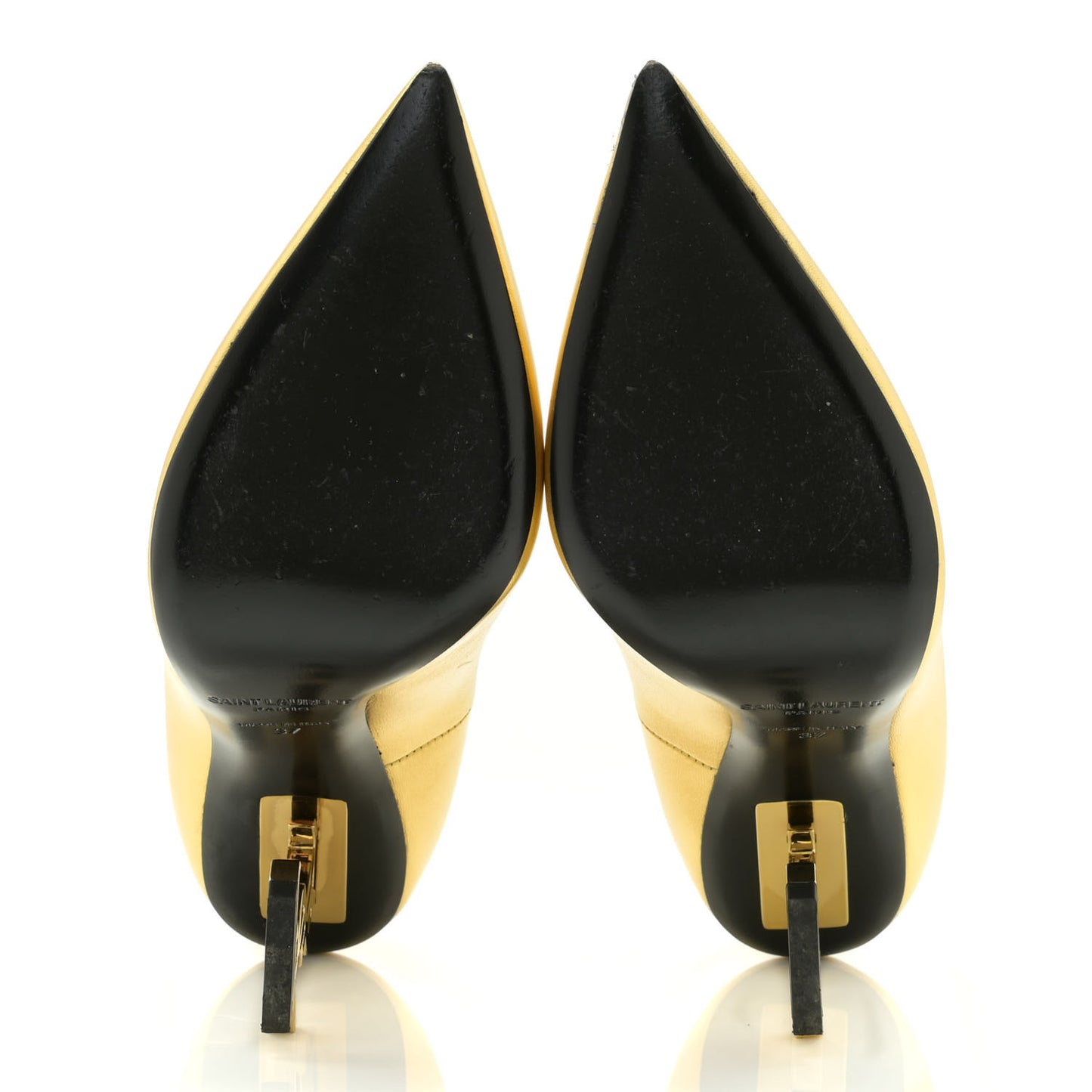 Calfskin Opyum 100 Pumps 37 Gold