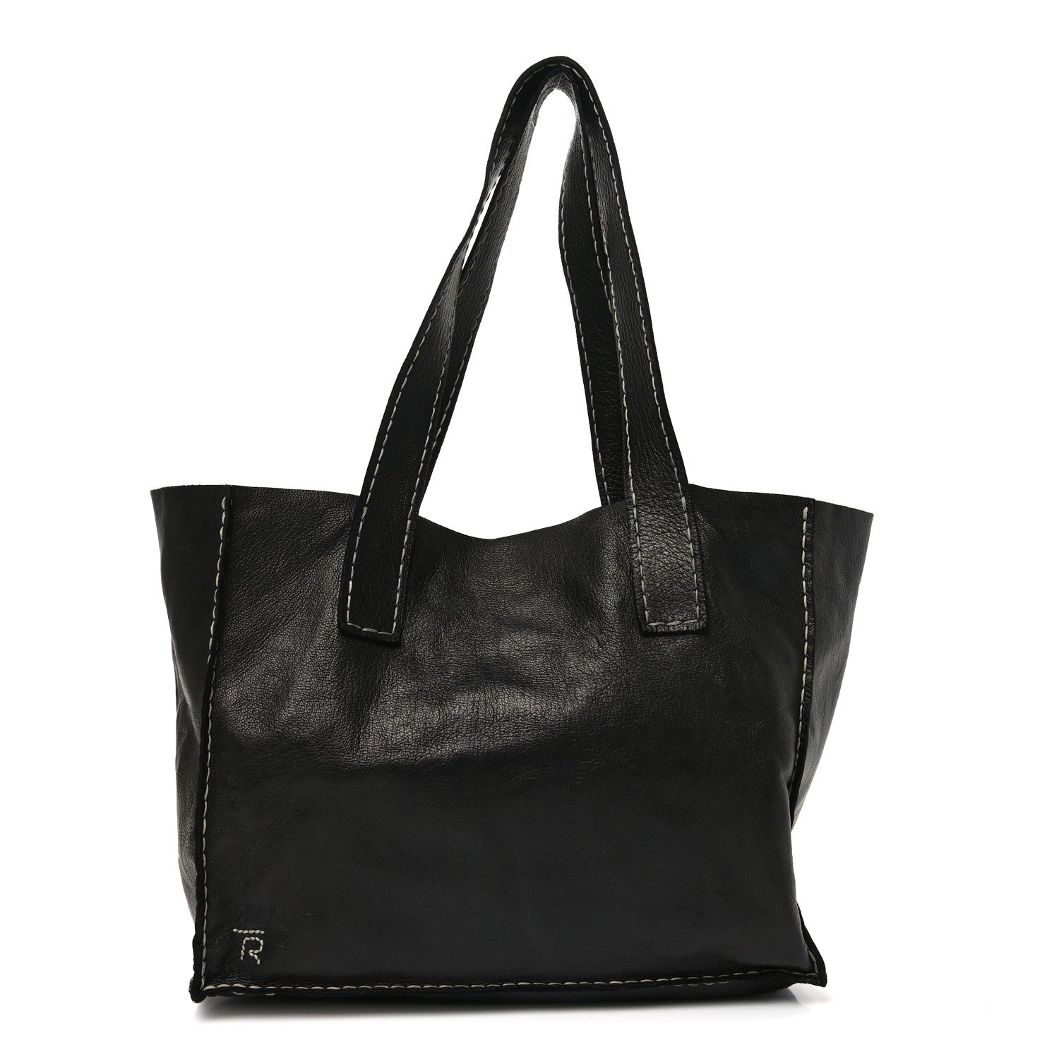 The Row Glossy Nappa Maya E/W Tote Three Black 1 of 9