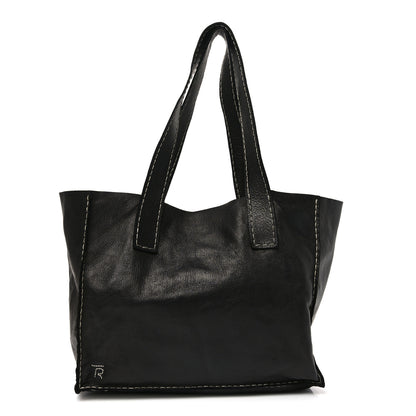 The Row Glossy Nappa Maya E/W Tote Three Black 1 of 9